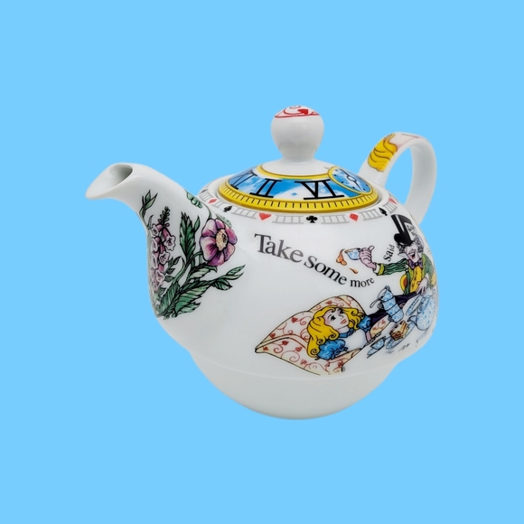 Alice In Wonderland Cafe Ceramic Tea Pot Kettle Tea for One x Paul Cardew - Picture 2 of 11